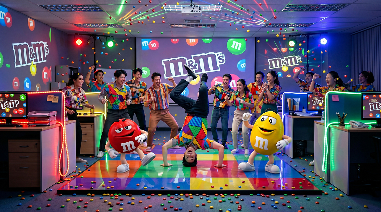 M&Ms AI cinematic video by Frames Labs